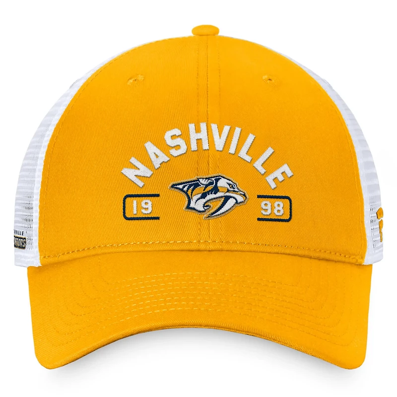 Fanatics White Nashville Predators Free Kick Trucker Adjustable Hat