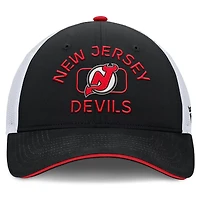 Fanatics White New Jersey Devils Authentic Pro Rink Trucker Hat
