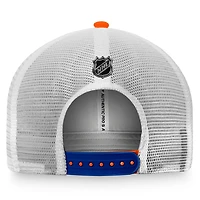 Fanatics /White New York Islanders Authentic Pro Rink Trucker Snapback Hat