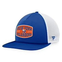Fanatics /White New York Islanders Foam Front Patch Trucker Snapback Hat