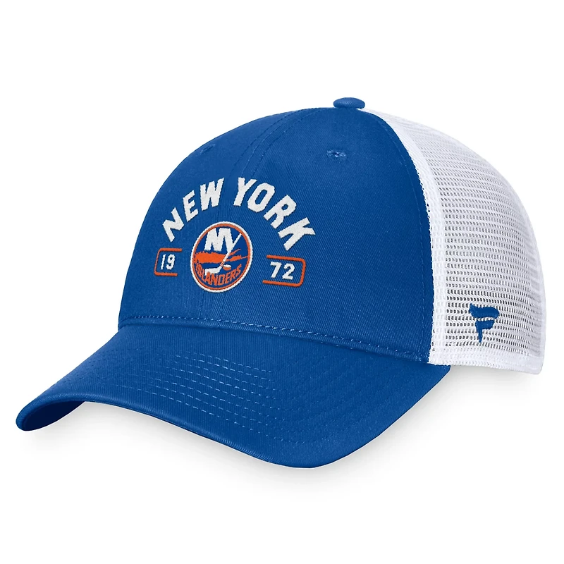 Fanatics White New York Islanders Free Kick Trucker Adjustable Hat