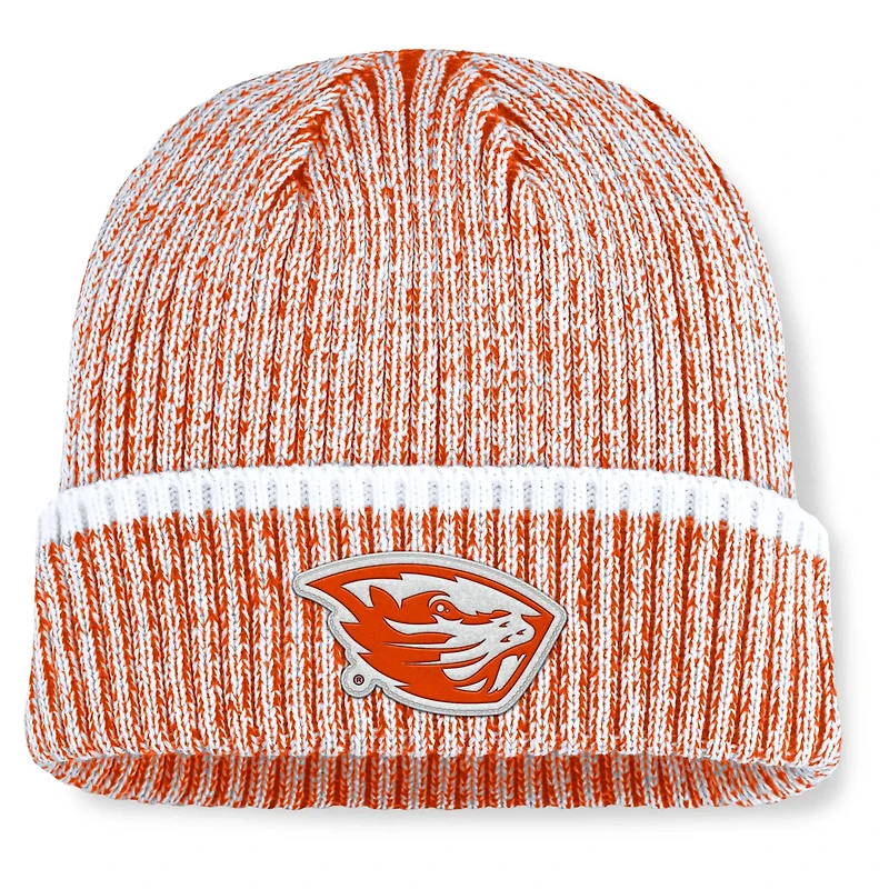 Fanatics White Oregon State Beavers Haze Cuffed Knit Hat