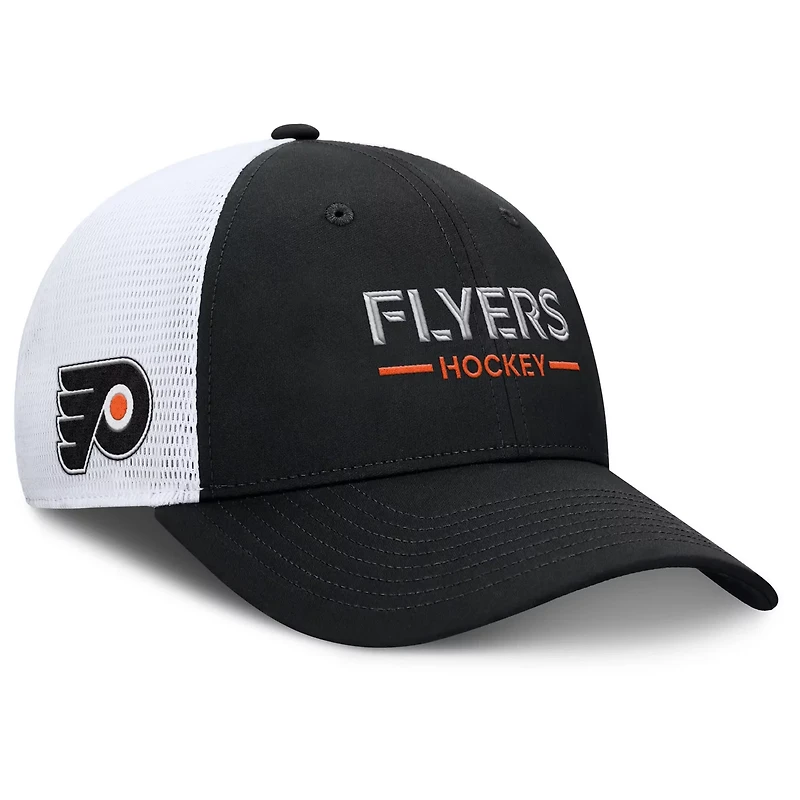 Fanatics White Philadelphia Flyers Authentic Pro Rink Lockup Adjustable Trucker Hat