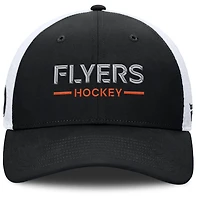 Fanatics White Philadelphia Flyers Authentic Pro Rink Lockup Adjustable Trucker Hat
