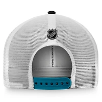 Fanatics /White San Jose Sharks Authentic Pro Rink Trucker Snapback Hat