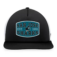 Fanatics /White San Jose Sharks Foam Front Patch Trucker Snapback Hat