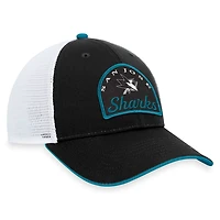 Fanatics /White San Jose Sharks Fundamental Adjustable Hat