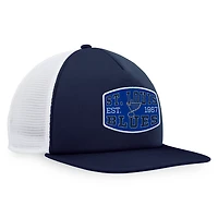 Fanatics White St Louis Blues Foam Front Patch Trucker Snapback Hat