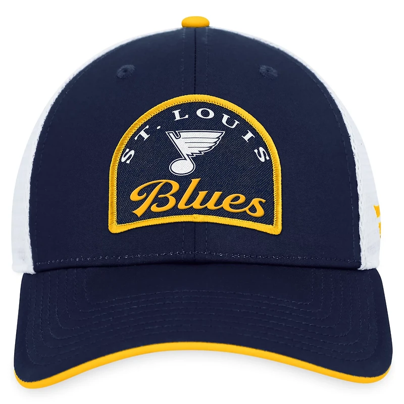 Fanatics White St Louis Blues Fundamental Adjustable Hat