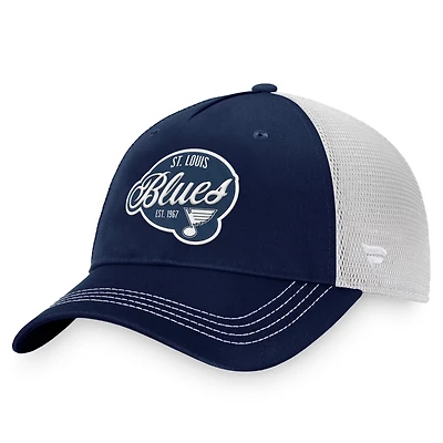 Fanatics White St Louis Blues Fundamental Trucker Adjustable Hat