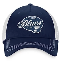 Fanatics White St Louis Blues Fundamental Trucker Adjustable Hat