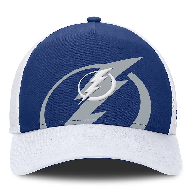 Fanatics White Tampa Bay Lightning Authentic Pro A-Frame Rink Adjustable Hat
