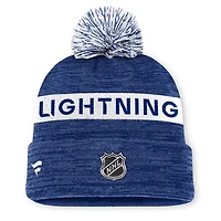 Fanatics Tampa Bay Lightning Authentic Pro Rink Cuffed Knit Hat with Pom