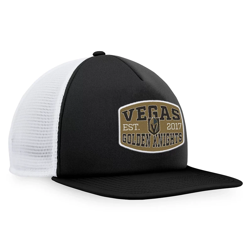 Fanatics /White Vegas Golden Knights Foam Front Patch Trucker Snapback Hat
