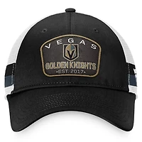 Fanatics /White Vegas Golden Knights Fundamental Striped Trucker Adjustable Hat