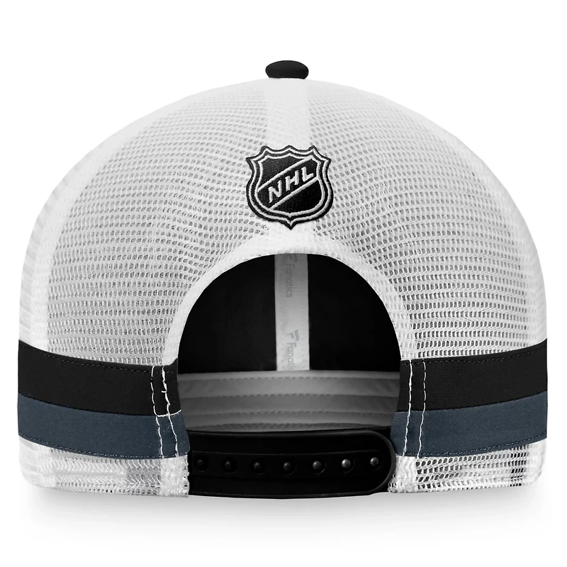 Fanatics /White Vegas Golden Knights Fundamental Striped Trucker Adjustable Hat