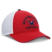 Fanatics White Washington Capitals Authentic Pro Rink Trucker Hat