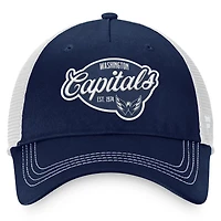 Fanatics /White Washington Capitals Fundamental Trucker Adjustable Hat