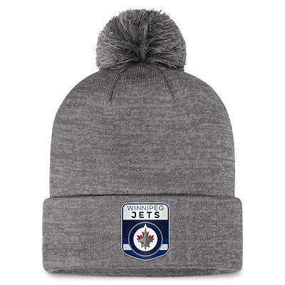 Fanatics Winnipeg Jets Authentic Pro Home Ice Cuffed Knit Hat with Pom