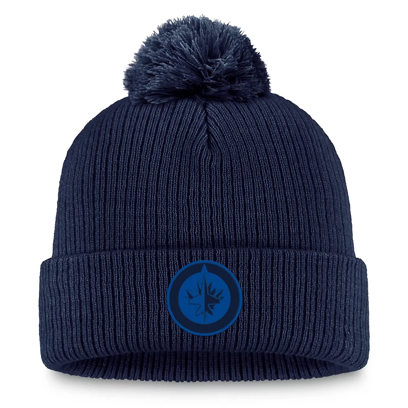 Fanatics Winnipeg Jets Cuffed Knit Hat with Pom
