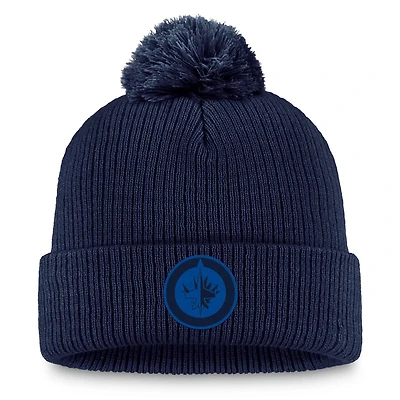 Fanatics Winnipeg Jets Cuffed Knit Hat with Pom