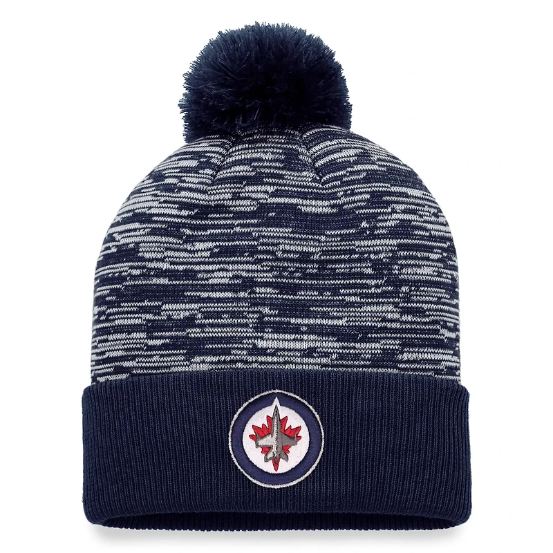 Fanatics Winnipeg Jets Defender Cuffed Knit Hat with Pom