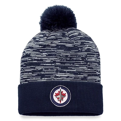 Fanatics Winnipeg Jets Defender Cuffed Knit Hat with Pom