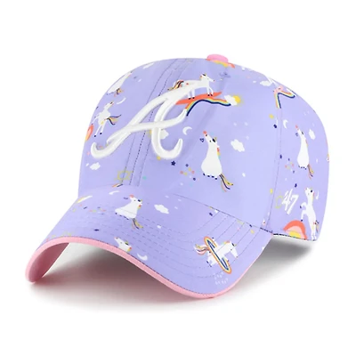 Girls Youth '47 Atlanta Braves Unicorn Clean Up Adjustable Hat