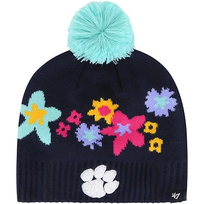 Girls Youth '47 Clemson Tigers Buttercup Knit Beanie with Pom