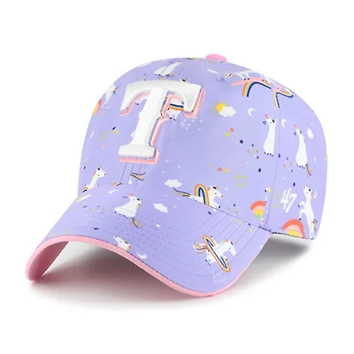 Girls Youth '47 Texas Rangers Unicorn Clean Up Adjustable Hat