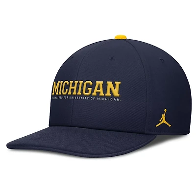 Jordan Brand Michigan Wolverines 2025 On-Field Pro Performance Adjustable Hat