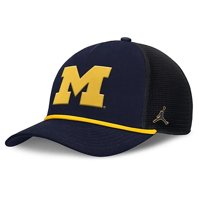Jordan Brand Michigan Wolverines Rise Primetime Trucker Adjustable Hat