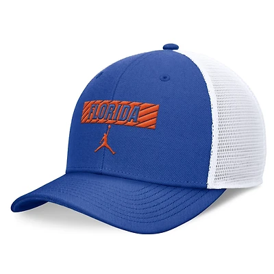 Jordan Brand /White Florida Gators 2024 Sideline Trucker Adjustable Hat