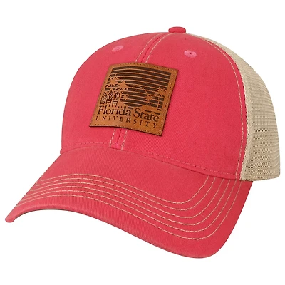 League Collegiate Wear Florida State Seminoles Beach Club Palms Trucker Snapback Adjustable Hat