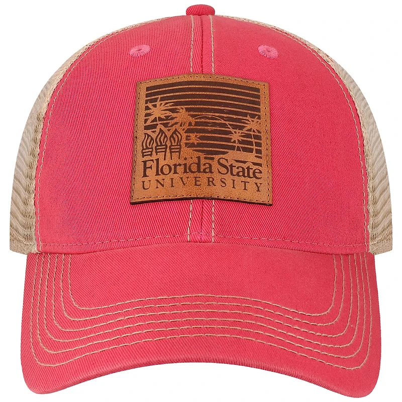 League Collegiate Wear Florida State Seminoles Beach Club Palms Trucker Snapback Adjustable Hat