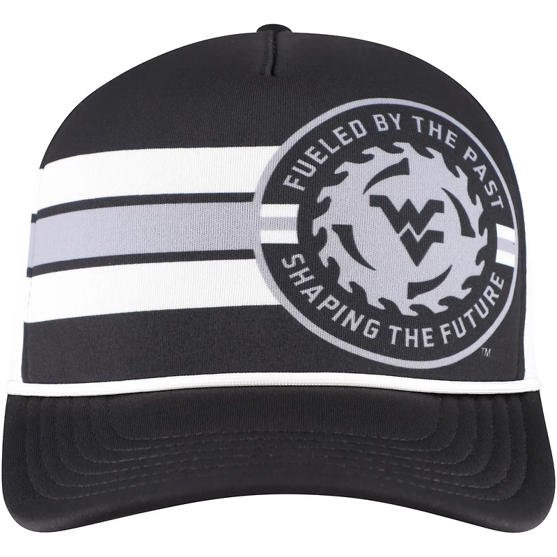 Legacy Athletic West Virginia Mountaineers Built on Bravery Running Circle Trucker Adjustable Hat