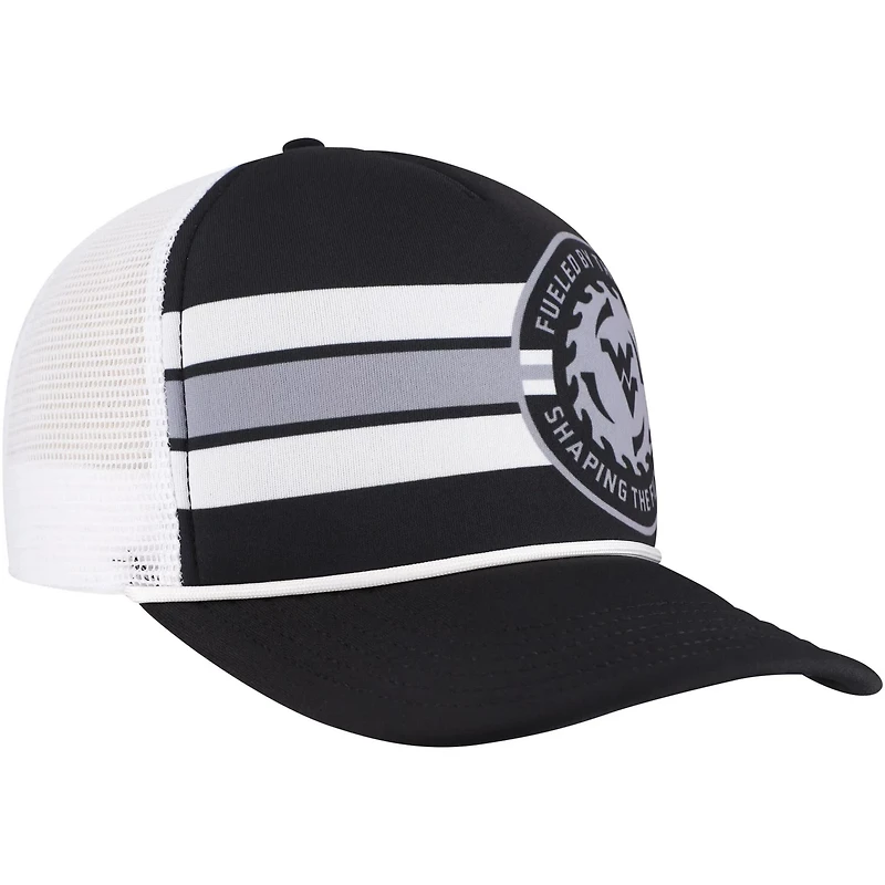 Legacy Athletic West Virginia Mountaineers Built on Bravery Running Circle Trucker Adjustable Hat