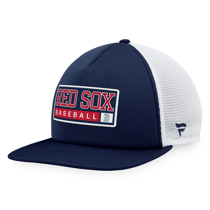 Majestic White Boston Red Sox Foam Trucker Snapback Hat