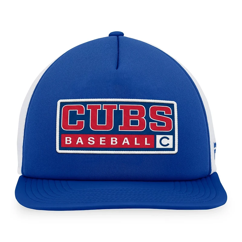 Majestic White Chicago Cubs Foam Trucker Snapback Hat