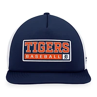 Majestic White Detroit Tigers Foam Trucker Snapback Hat
