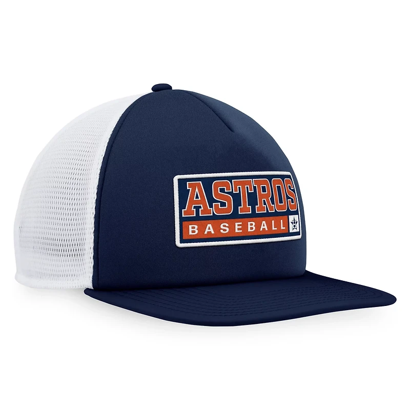 Majestic White Houston Astros Foam Trucker Snapback Hat