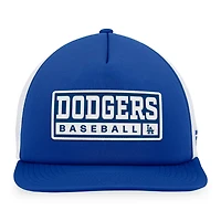 Majestic White Los Angeles Dodgers Foam Trucker Snapback Hat