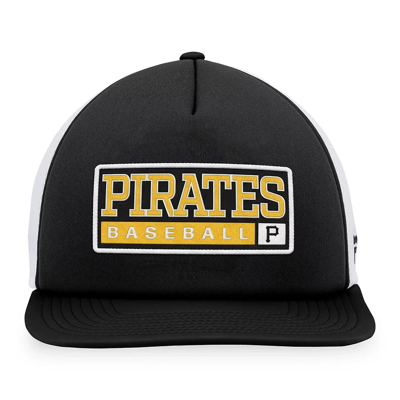Majestic White Pittsburgh Pirates Foam Trucker Snapback Hat