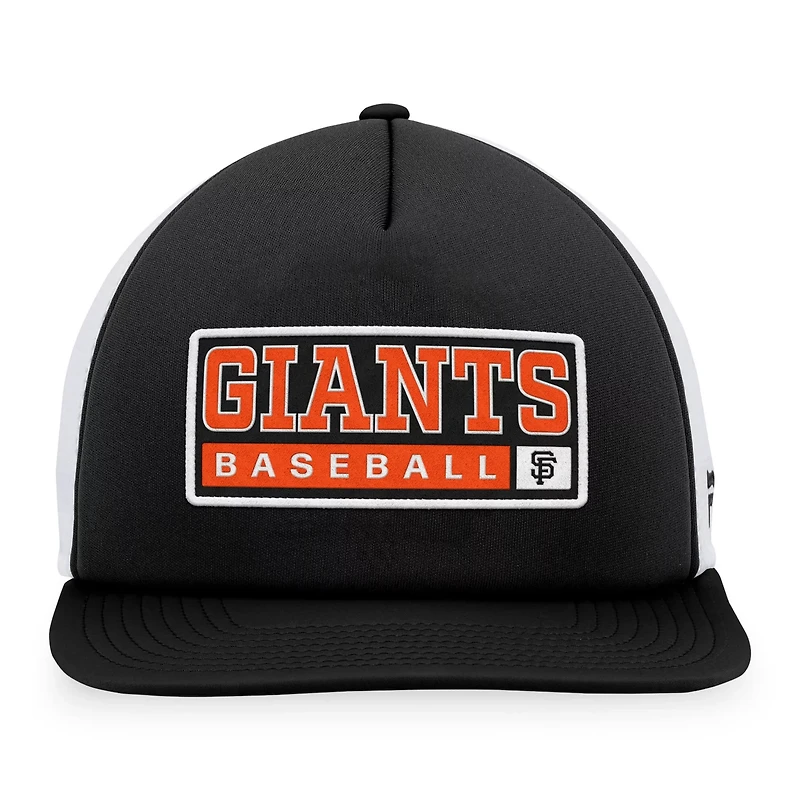Majestic White San Francisco Giants Foam Trucker Snapback Hat