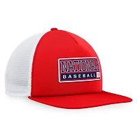 Majestic White Washington Nationals Foam Trucker Snapback Hat