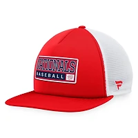 Majestic White Washington Nationals Foam Trucker Snapback Hat