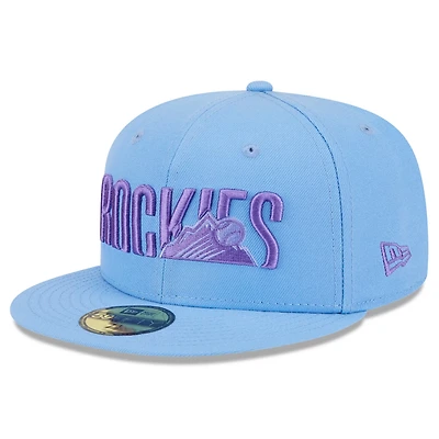 Men's New Era Light Blue Colorado Rockies 2025 City Connect Fan Pack 59FIFTY Fitted Hat