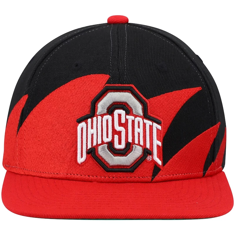 Mitchell  Ness / Ohio State Buckeyes Sharktooth Snapback Hat