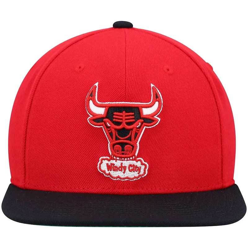 Mitchell Ness /Black Chicago Bulls Hardwood Classics Team Two-Tone 20 Snapback Hat