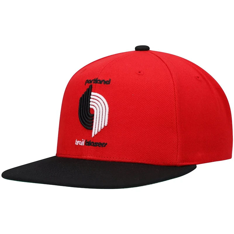 Mitchell  Ness /Black Portland Trail Blazers Hardwood Classics Snapback Hat